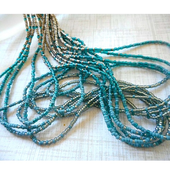 SILPADA Vintage Necklace Sterling Chalcedony Multi Stone Seed Bead Necklace - Picture 6 of 13
